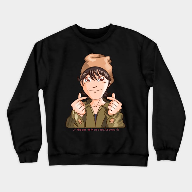 K-cute J-Hope Crewneck Sweatshirt by MorenoArtwork